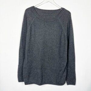 Vince 100% Cashmere Pullover in Charcoal Gray Medium